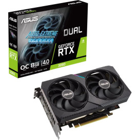 Karta graficzna ASUS Dual GeForce RTX 3060 OC Edition 8GB GDDR6 90YV0GB5-M0NA00 - 3xDP/1xHDMI/2 wentylatory/1837|1867 MHz